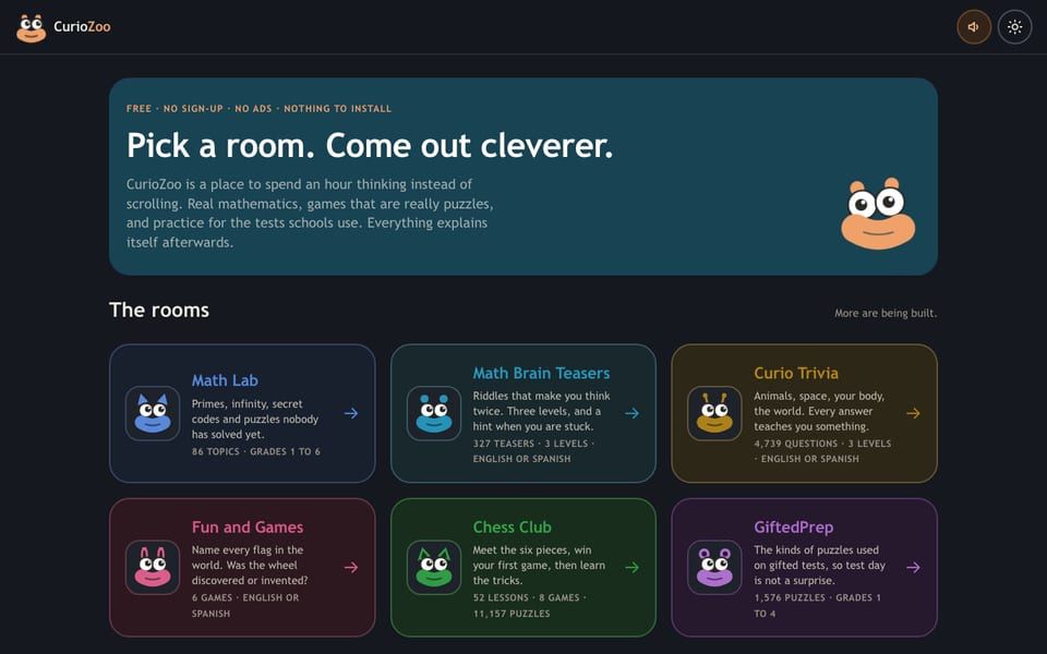 CurioZoo: Learning games for kids