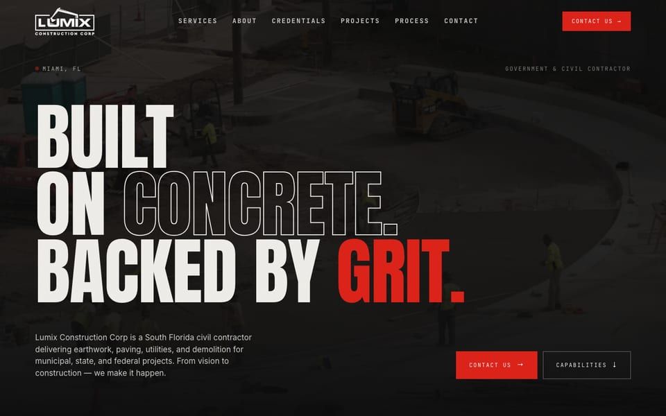 Lumix Construction: Contractor website